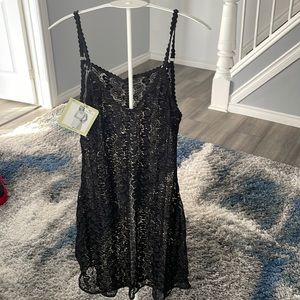 Marks & Spencer Black Lace Chemise